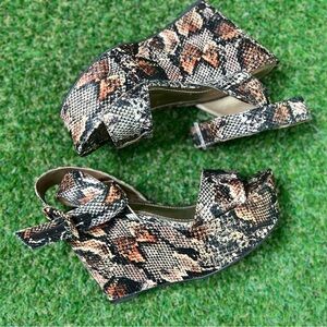 BCBGeneration snakeskin wedge